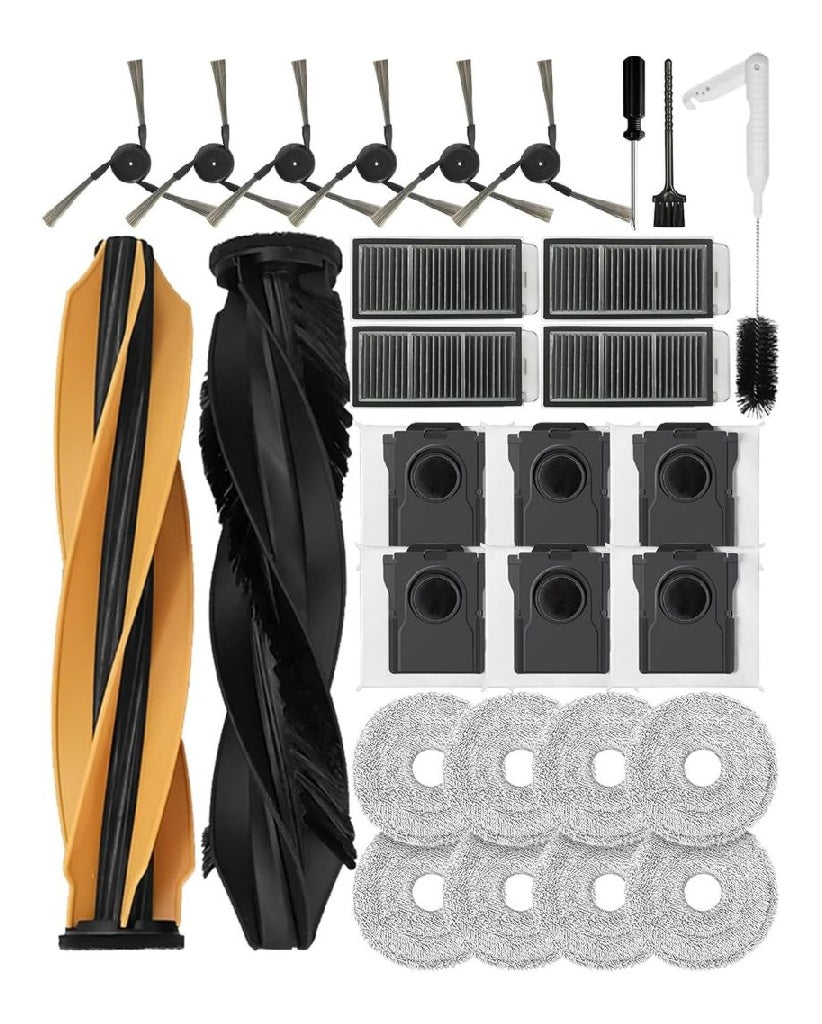 Pro L40s L50s Ultra Accessoires pour X50 Ultra Complete/L40s Pro Ultra/L50s Pro Ultra/L50 Pro Ultra/L50 Ultra/X50 Master/Mova V50 Ultra Complete 29 Pièces Sacs à Poussière Charbon Actif