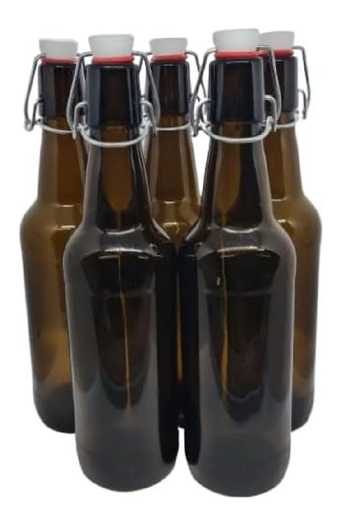 de Lot 10 bouteilles du bière en verre marron de 500 ml possédant bouchon basculant en plastique