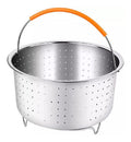 Vapeur à Panier en Acier Inoxydable 3QT Panier à Vapeur de Légumes Panier Vapeur INOX possédant Poignée Recouverte Silicone destiné à la Cuisson de Légumes et des Aliments