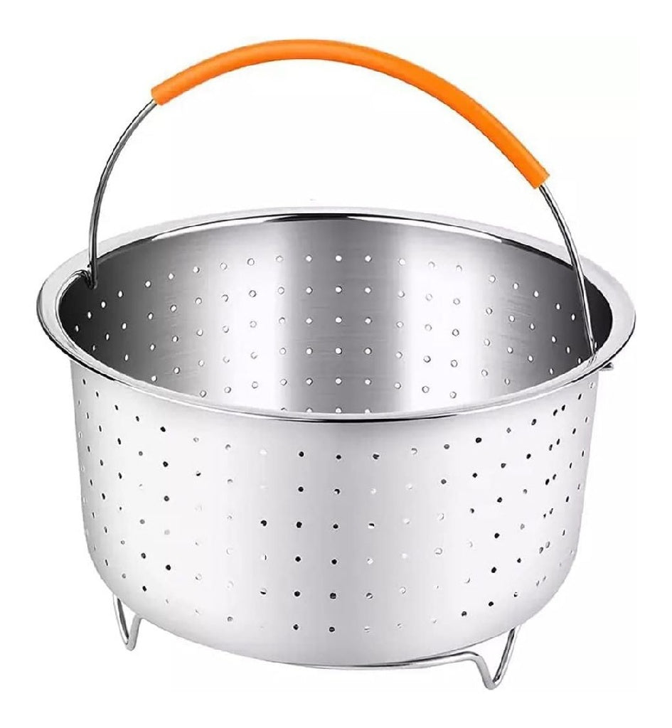 Vapeur à Panier en Acier Inoxydable 3QT Panier à Vapeur de Légumes Panier Vapeur INOX possédant Poignée Recouverte Silicone destiné à la Cuisson de Légumes et des Aliments