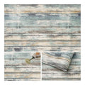 Bois Rustique Papier Adhesif pour MeubleAuto Adhesif Papier PeintVinyle Film Autocollant Décoratif Imperméable Adhesif destiné à MeubleCuisineArmoiresRevêtementsBleu Bois44cmx10m