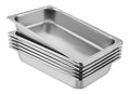 Inox Bac Alimentaire Lot de 6 Plats à Four en Acier Inoxydable 13L Épaisseur 08mm Bac Poli Rectangulaire Effet Miroir Aliments Chauds ainsi que Froids destiné à Cuisine du Restaurant Gril Gâteaux Tartes