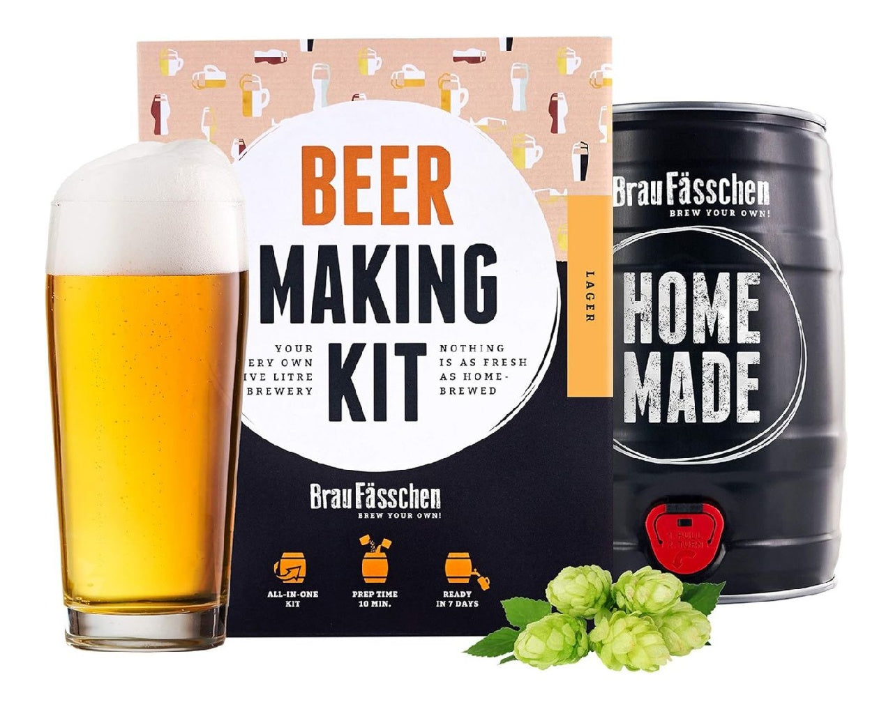 de Kit Brassage de bière Blonde à Faire soimême dans Un tonneau de 5 l Une délicieuse boisson brassée brassée en 7 Jours idée Cadeau Noel pour Homme