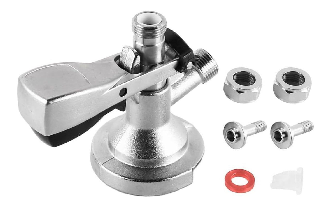 de Tête Robinet de Bouchon du fût G5/8 Filetage fût Plat Type A Sortie du bière robinets de bière de Baril de Brassage Robinet du boisson brassée dans Acier Inoxydable 304 pour Bars fêtes de Famille